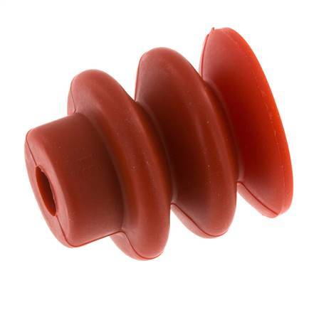 Ventosa de Fuelle Silicona Roja 30mm Recorrido 13mm