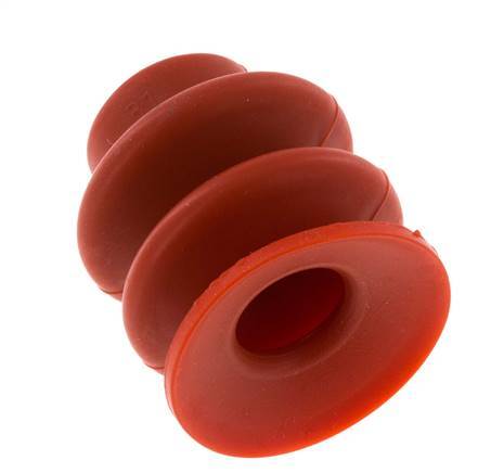 Ventosa de Fuelle Silicona Roja 30mm Recorrido 13mm
