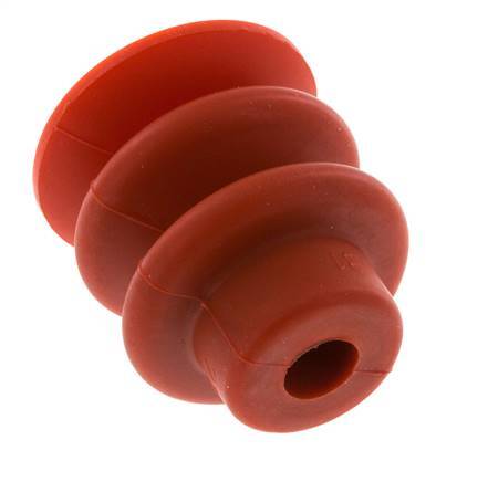 Ventosa de Fuelle Silicona Roja 30mm Recorrido 13mm