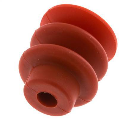 Ventosa de Fuelle Silicona Roja 30mm Recorrido 13mm