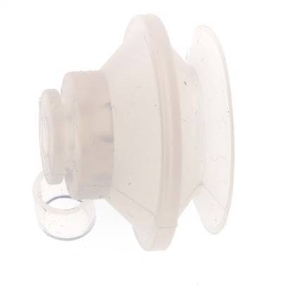 Ventosa de Fuelle 32mm Silicona Transparente Recorrido 9mm