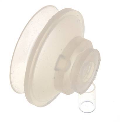 Ventosa de Fuelle 52mm Silicona Transparente Recorrido 12mm