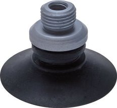 Ventosa Plana Silicona Transparente 22mm M5 o G 1/8 pulgadas Hembra/macho Recorrido 2mm con Nervadura de Soporte