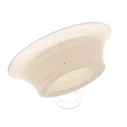 Ventosa Plana Silicona Transparente 40mm G 1/8 pulgadas Hembra Recorrido 3mm con Labios finos