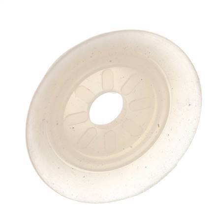 Ventosa Plana Silicona Transparente 40mm G 1/8 pulgadas Hembra Recorrido 3mm con Labios finos