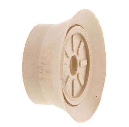 Ventosa Plana NR Beige 70mm G 1/4 pulgadas Hembra Recorrido 6mm con labios finos
