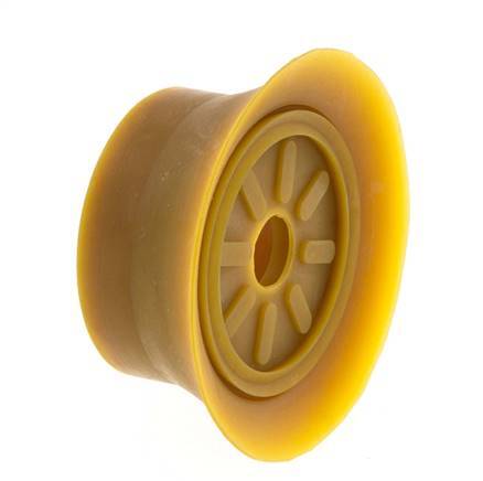 Ventosa Plana NRE Marrón 70mm G 1/4 pulgadas Hembra Recorrido 6mm con labios finos