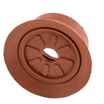 Ventosa Plana SBR Marrón Rojizo 70mm G 1/4 pulgada Hembra Recorrido 6mm con Labios Finos