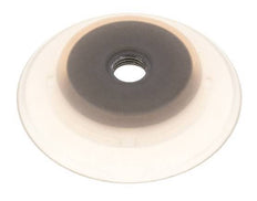 Ventosa Plana Silicona Transparente 80mm G 1/4 de pulgadas Hembra Recorrido 6mm con Labios robustos