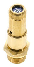 G Válvula de seguridad preajustada de latón de 3/4'' 0,5 bar (7,25 psi) DN 10
