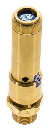 G Válvula de seguridad preajustada de latón de 1/2'' 12 bar (174,05 psi) DN 10