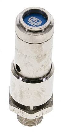 G 3/8'' Nickel-plated Brass Pre-Set Safety Valve 0.9 bar (13.05 psi) DN 10