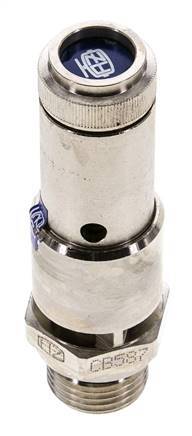 G 1/2'' Nickel-plated Brass Pre-Set Safety Valve 7 bar (101.53 psi) DN 10