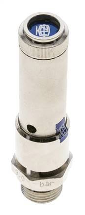 G 1/2'' Nickel-plated Brass Pre-Set Safety Valve 16 bar (232.06 psi) DN 10