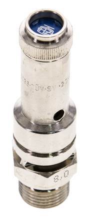 G 3/8'' Nickel-plated Brass Pre-Set Safety Valve 11 bar (159.54 psi) DN 8