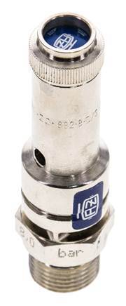 G 3/8'' Nickel-plated Brass Pre-Set Safety Valve 11 bar (159.54 psi) DN 8