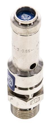 G 3/8'' Nickel-plated Brass Pre-Set Safety Valve 11 bar (159.54 psi) DN 8