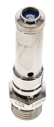 G 1/2'' Nickel-plated Brass Pre-Set Safety Valve 16 bar (232.06 psi) DN 8