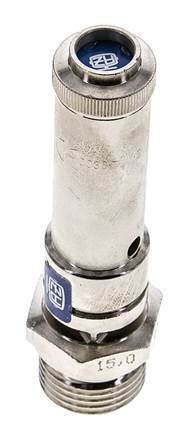 G 1/2'' Nickel-plated Brass Pre-Set Safety Valve 16 bar (232.06 psi) DN 8