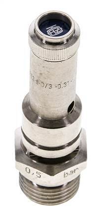 G 1/2'' Nickel-plated Brass Pre-Set Safety Valve 4 bar (58.02 psi) DN 8