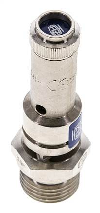 G 1/2'' Nickel-plated Brass Pre-Set Safety Valve 9.8 bar (142.14 psi) DN 8