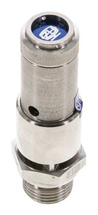 G 1/2'' Acero inoxidable 316 Ti Válvula de seguridad preajustada 1 bar (14.5 psi) DN 10