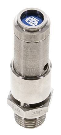G 1/2'' Acero inoxidable 316 Ti Válvula de seguridad preajustada 2 bar (29.01 psi) DN 10