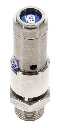 G 1/2'' Acero inoxidable 316 Ti Válvula de seguridad preajustada 2 bar (29.01 psi) DN 10