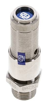 G 1/2'' Acero inoxidable 316 Ti Válvula de seguridad preajustada 7 bar (101.53 psi) DN 10