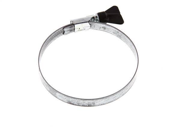 80 - 100 mm Hose Clamp with a Galvanised Steel 12 mm band With Butterfly Handle - Norma [2 Pieces]