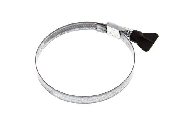 80 - 100 mm Hose Clamp with a Galvanised Steel 12 mm band With Butterfly Handle - Norma [2 Pieces]