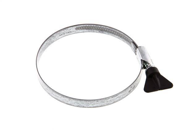 80 - 100 mm Hose Clamp with a Galvanised Steel 12 mm band With Butterfly Handle - Norma [2 Pieces]