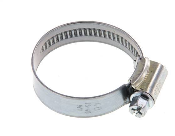 25 - 40 mm Hose Clamp with a Galvanised Steel 12 mm band - Ideal [5 Pieces]
