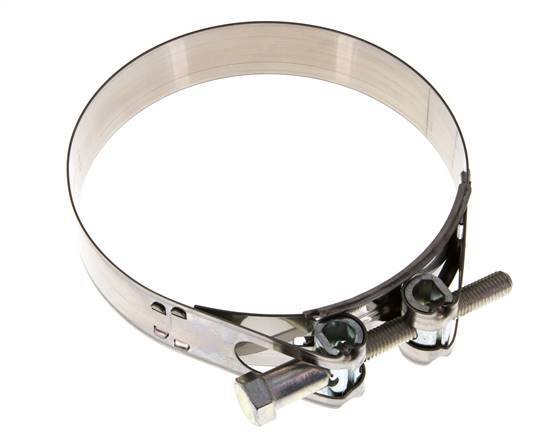 abrazadera de manguera de 150 - 162 mm con banda de acero inoxidable 430 de 30 mm - Norma