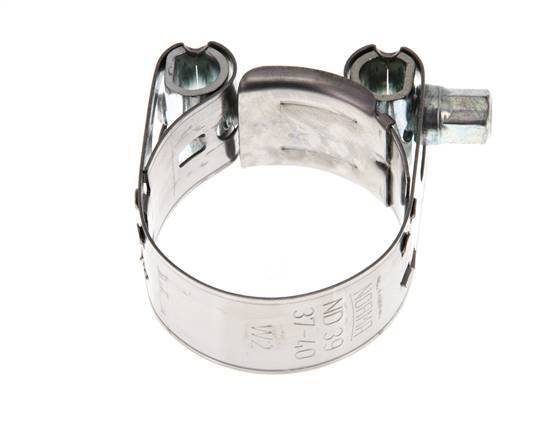 37 - 40 mm Hose Clamp with a Stainless Steel 430 18 mm band - Norma [2 Pieces]