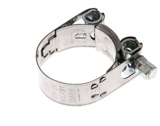 37 - 40 mm Hose Clamp with a Stainless Steel 430 18 mm band - Norma [2 Pieces]