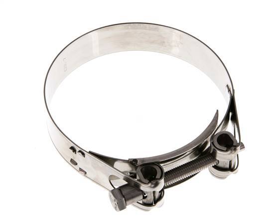 abrazadera de manguera de 104 - 112 mm con banda de acero inoxidable 304 de 25 mm - Norma