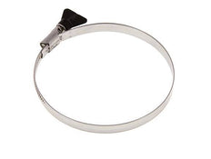 Abrazadera de manguera de 110 - 130 mm con banda de acero inoxidable 304 de 12 mm con mango de mariposa - Norma