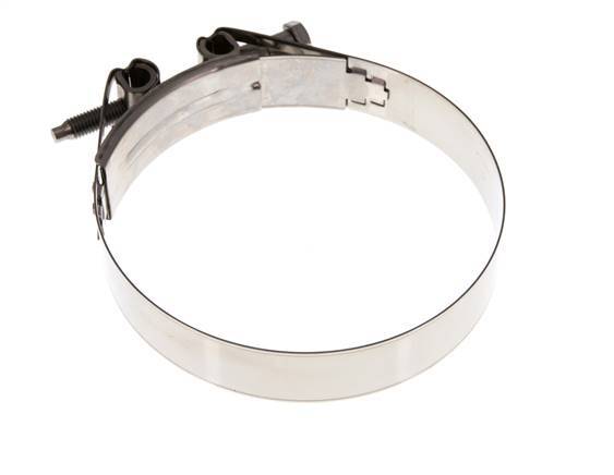 abrazadera de manguera de 150 - 162 mm con banda de acero inoxidable 304 de 30 mm - Norma