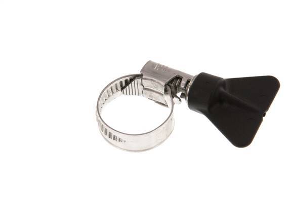 12 - 22 mm Hose Clamp with a Stainless Steel 304 9 mm band With Butterfly Handle - Norma [2 Pieces]