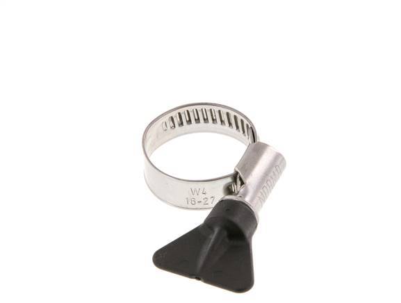 16 - 27 mm Hose Clamp with a Stainless Steel 304 12 mm band With Butterfly Handle - Norma [2 Pieces]