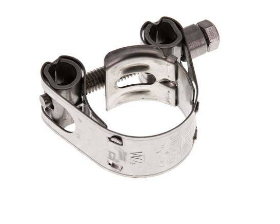 abrazadera de manguera de 25 - 27 mm con banda de acero inoxidable 304 de 18 mm - Norma