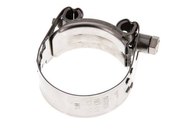 abrazadera de manguera de 47 - 51 mm con banda de acero inoxidable 304 de 20 mm - Norma