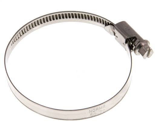 50 - 70 mm Hose Clamp with a Stainless Steel 304 9 mm band - Norma [2 Pieces]