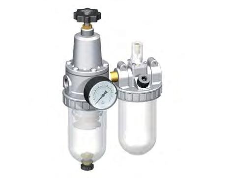 FRL 2 Partes G3/8'' 800l/min 0.5-10.0bar/7-145psi Jaula de Protección Semiautomática de Policarbonato Estándar 2