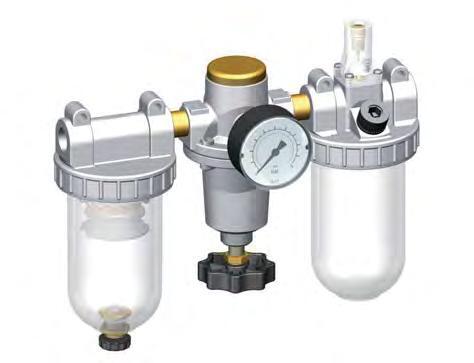 FRL 3 Partes G3/8'' 1400l/min 0.5-10.0bar/7-145psi Semi-Auto Metal Estándar 2