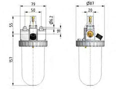 Lubricador G1/2'' Metálico Estándar 3