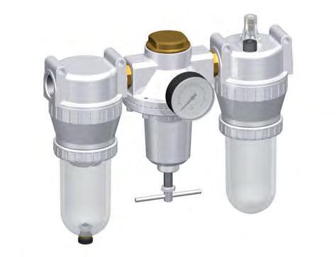 FRL 3 Partes G3/4'' 4900l/min 0.5-10.0bar/7-145psi Semi-Automático Policarbonato Estándar 5