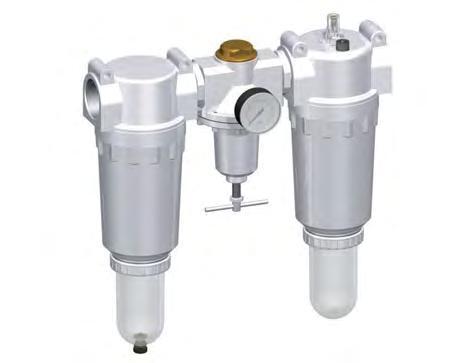 FRL 3 Partes G2'' 18500l/min 0.5-10.0bar/7-145psi Jaula de Protección Semiautomática de Policarbonato Estándar 8