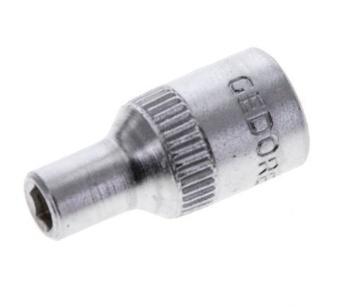 inserto de vaso de 1/4" Gedore para tornillos hexagonales exteriores de 4 mm